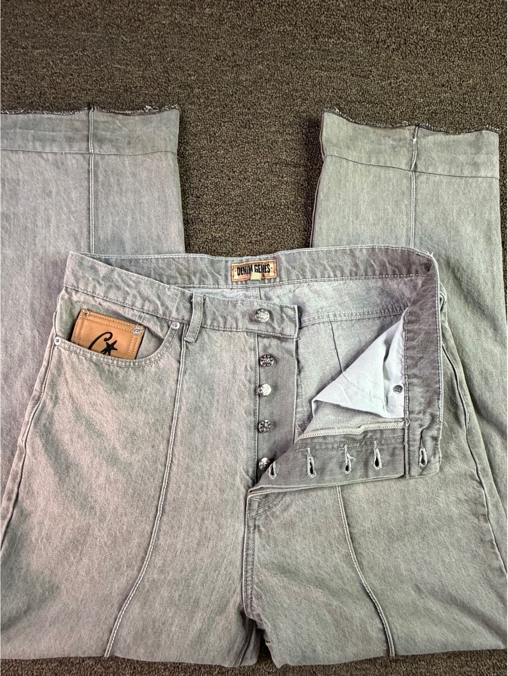 Corteiz C-Star Denim Genes Grey Jeans L Baggy Streetwear